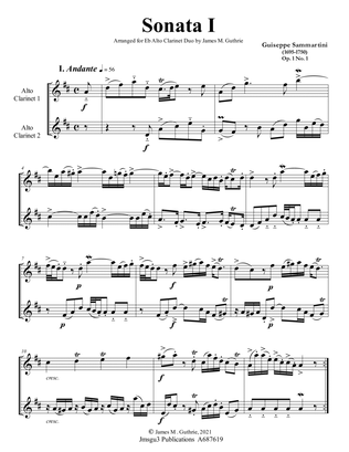 Sammartini: Sonata Op. 1 No. 1 for Alto Clarinet Duo