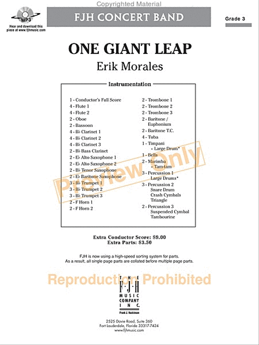 One Giant Leap Concert Band scores gallery preview page 30