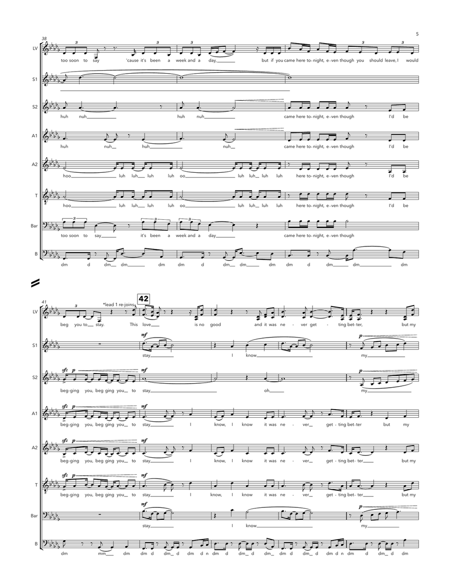 Bad Together A Cappella scores gallery preview page 5