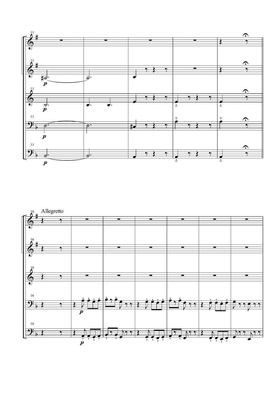 Funeral March of a Marionette for Brass Quintet Brass Quintet scores gallery preview page 2