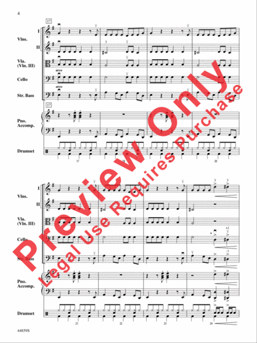 Uptown Funk, Theme from String Orchestra scores gallery preview page 5