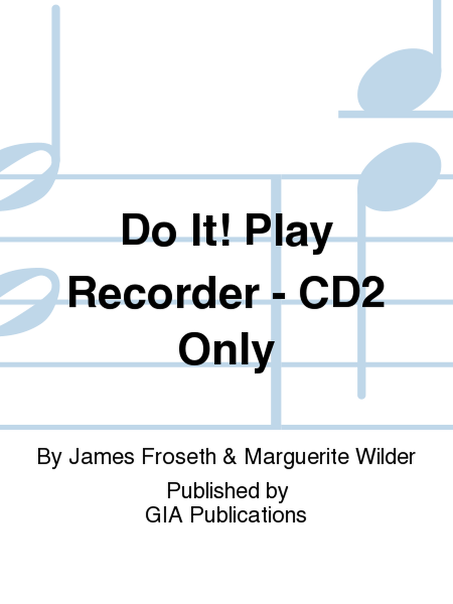 Do It! Play Recorder - Teacher's CD 2 only