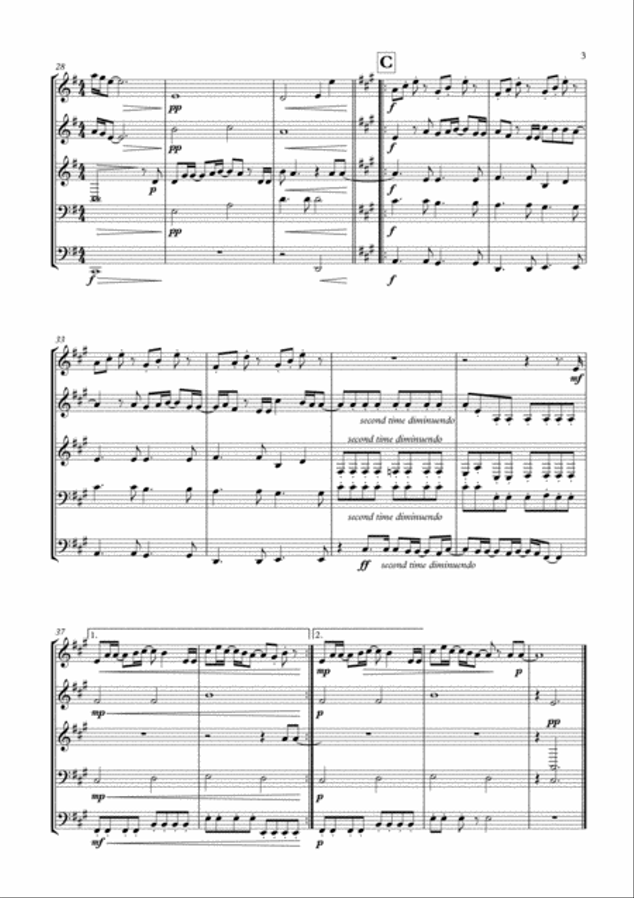 A Moment Like This Brass Ensemble scores gallery preview page 3
