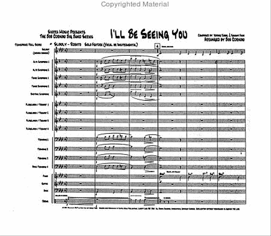 Ill Be Seeing You Big Band scores gallery preview page 2