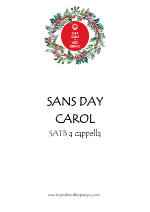 Book cover for Sans Day Carol SATB a cappella