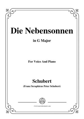 Schubert-Die Nebensonnen,in G Major,Op.89 No.23,for Voice and Piano