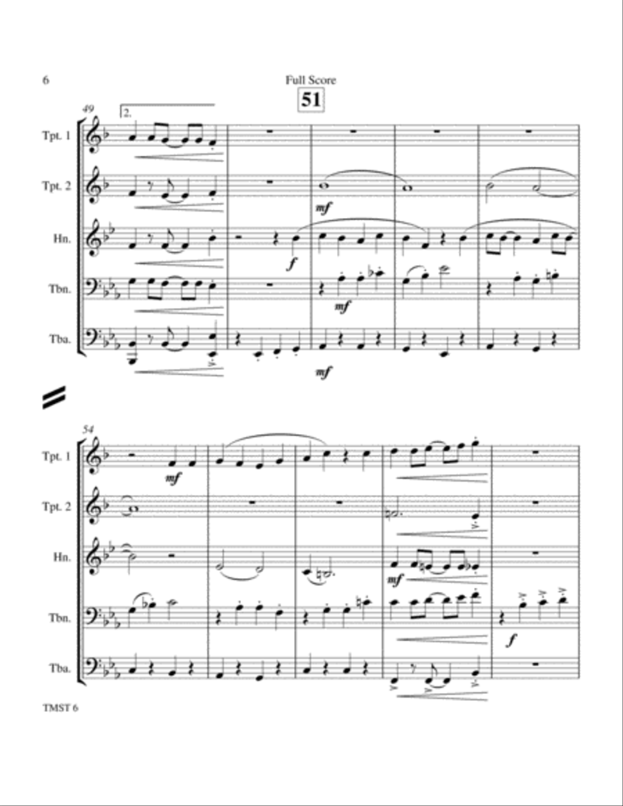 The Muppet Show Theme Brass Ensemble scores gallery preview page 6