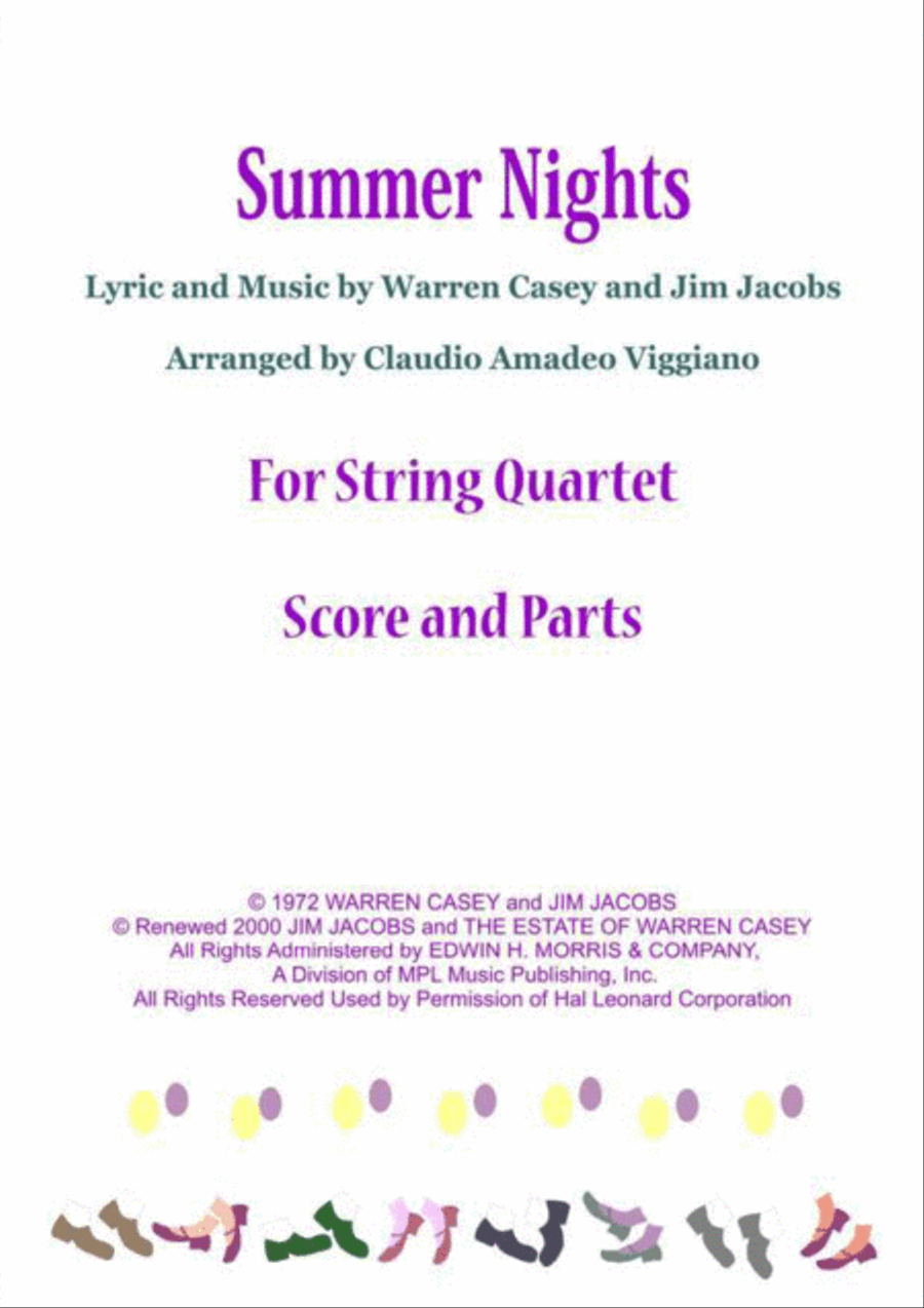 Summer Nights String Quartet scores gallery preview page 1