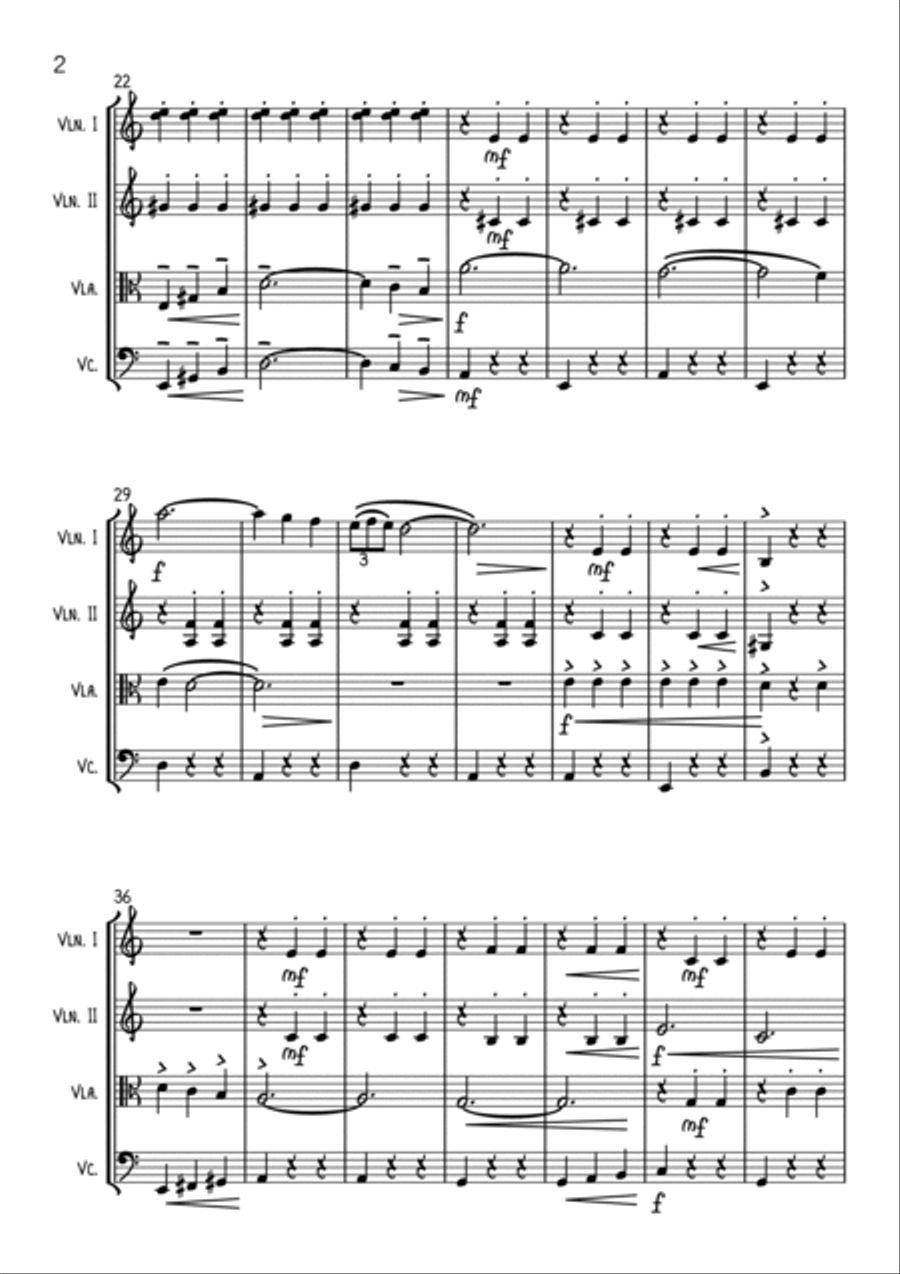 Delilah String Quartet scores gallery preview page 2
