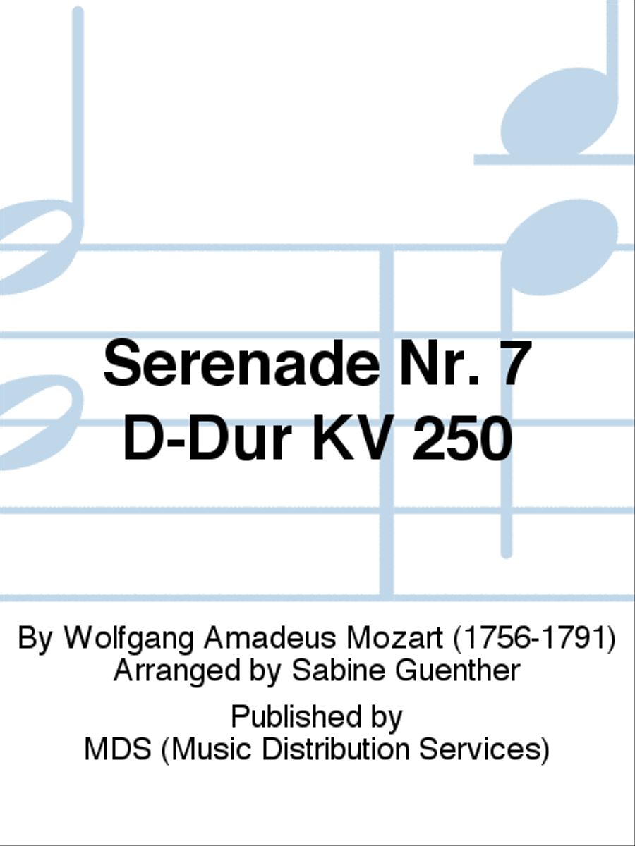 Serenade Nr. 7 D-Dur KV 250 Flute scores gallery preview page 1