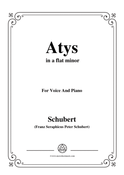 Schubert-Atys,in a flat minor,for Voice and Piano image number null