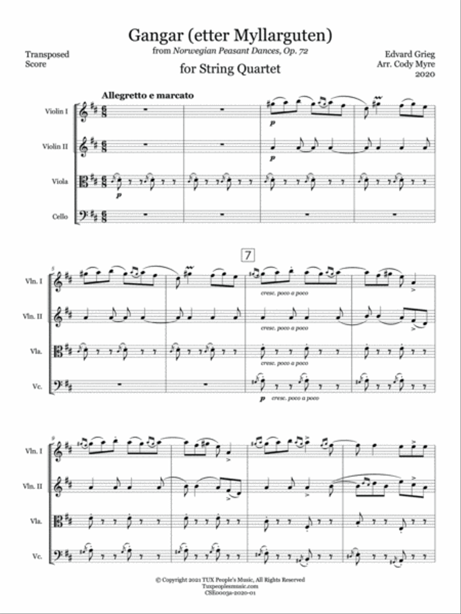 Romantic Quartets of Progressive Difficulty, Volume 1 String Quartet scores gallery preview page 3