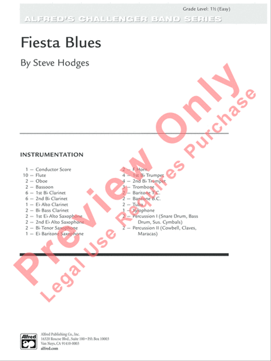 Fiesta Blues Concert Band scores gallery preview page 2