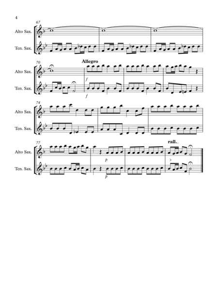The Four Seasons - Autumn (Mov.1): Alto & Tenor Saxophone Duet image number null