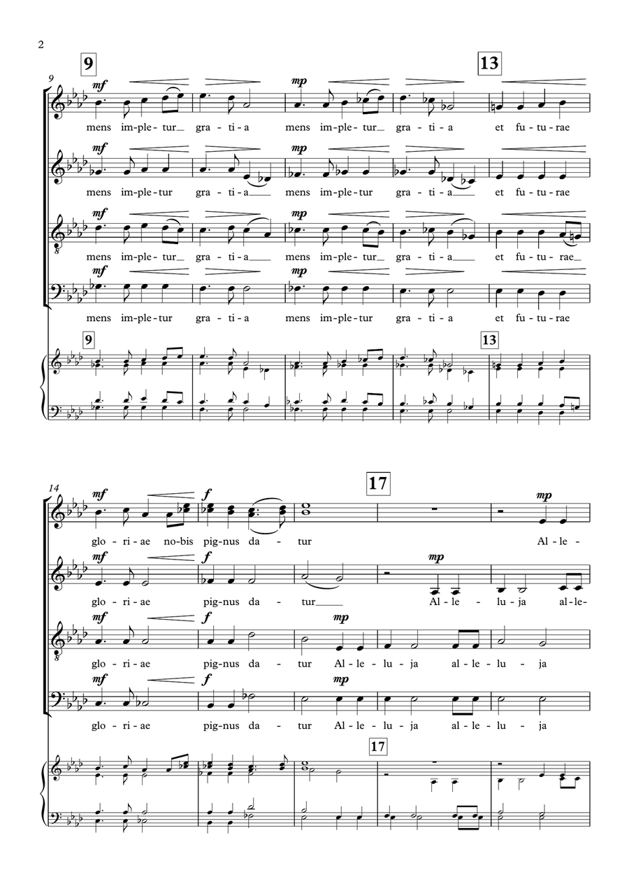 O Sacrum Convivium 4-Part scores gallery preview page 2
