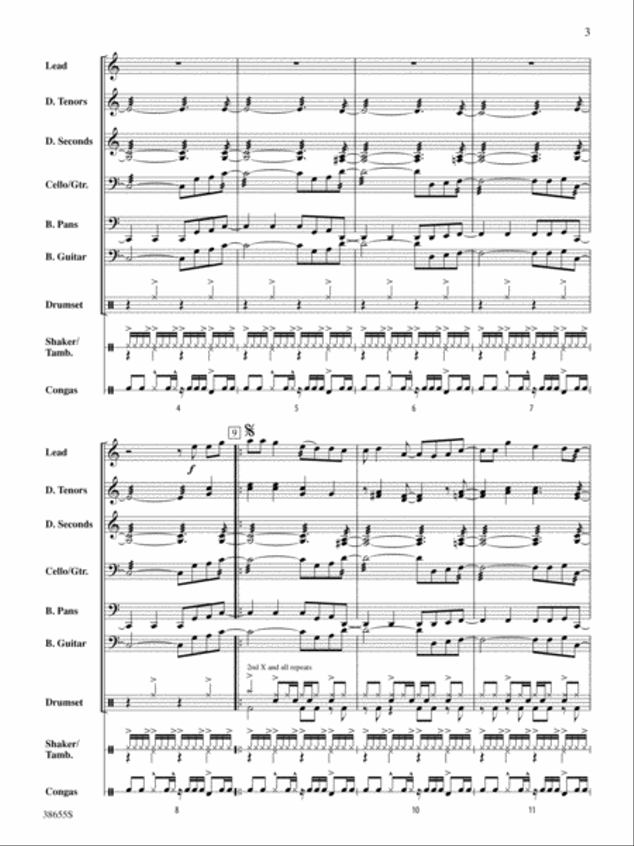 Forget You: Score Forget You: Score Steel Drum Band scores gallery preview page 3