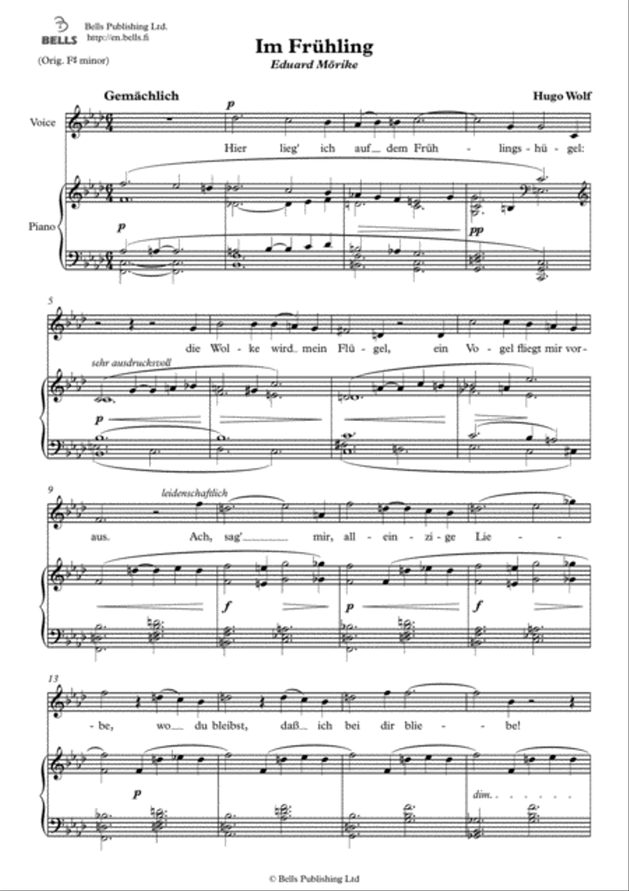 Im Fruhling (F minor) Voice Solo scores gallery preview page 1