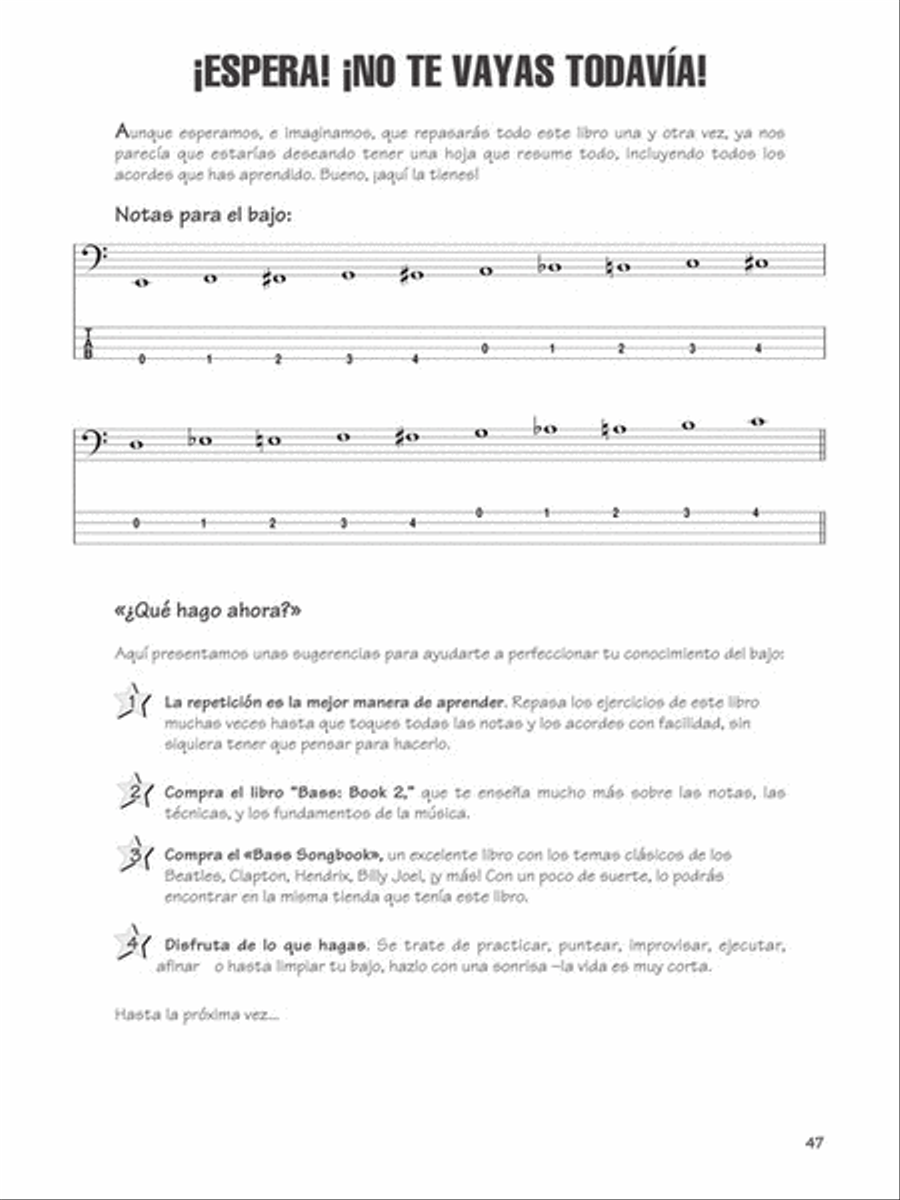 FastTrack Bass Method 1 – Spanish Edition Bass Guitar Tablature scores gallery preview page 13
