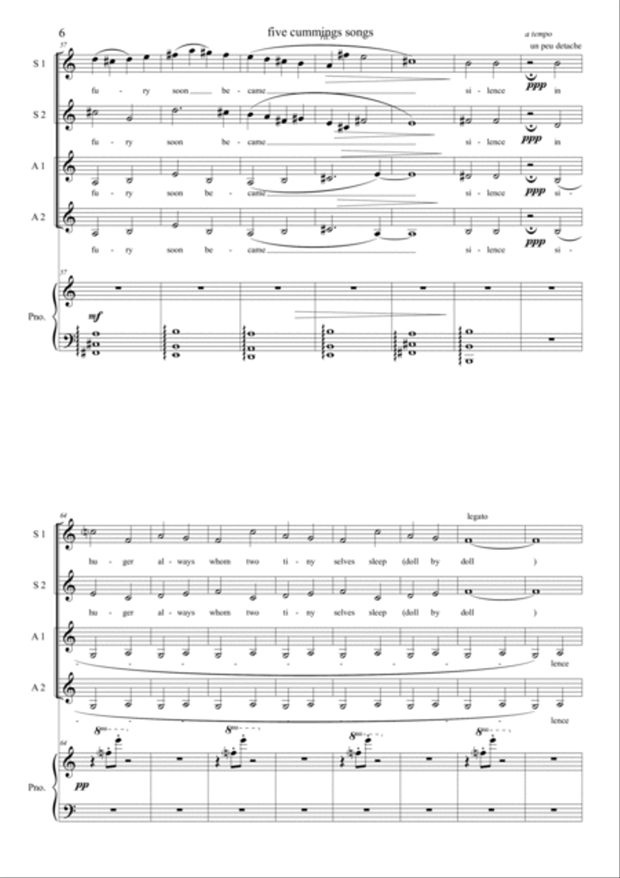 5 cummings songs 5 cummings songs SSAA scores gallery preview page 6