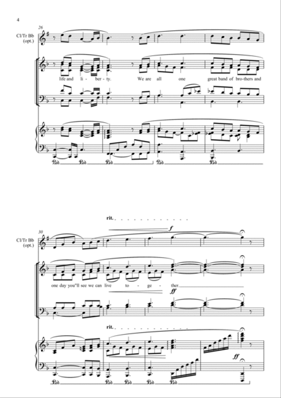 Requiem For A Soldier 4-Part scores gallery preview page 5