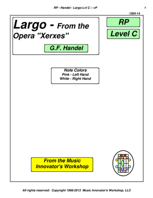 Handel - Largo - From the Opera "Xerxes" - (Key Map Tablature)