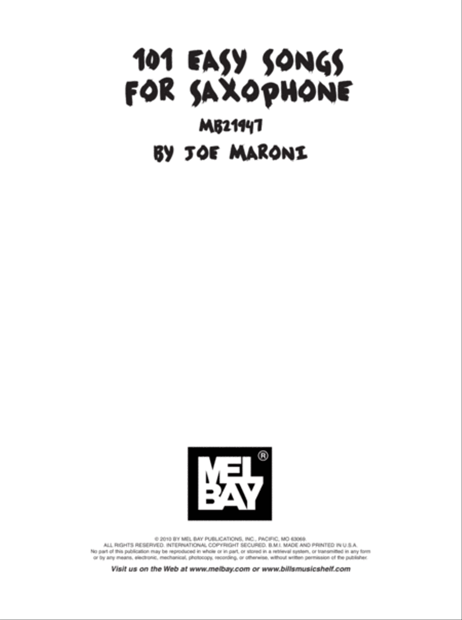 101 Easy Songs for Saxophone Saxophone scores gallery preview page 2
