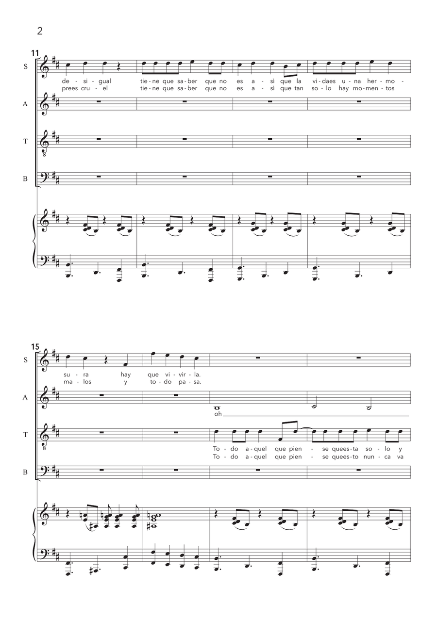 La Vida Es Un Carnaval 4-Part scores gallery preview page 4
