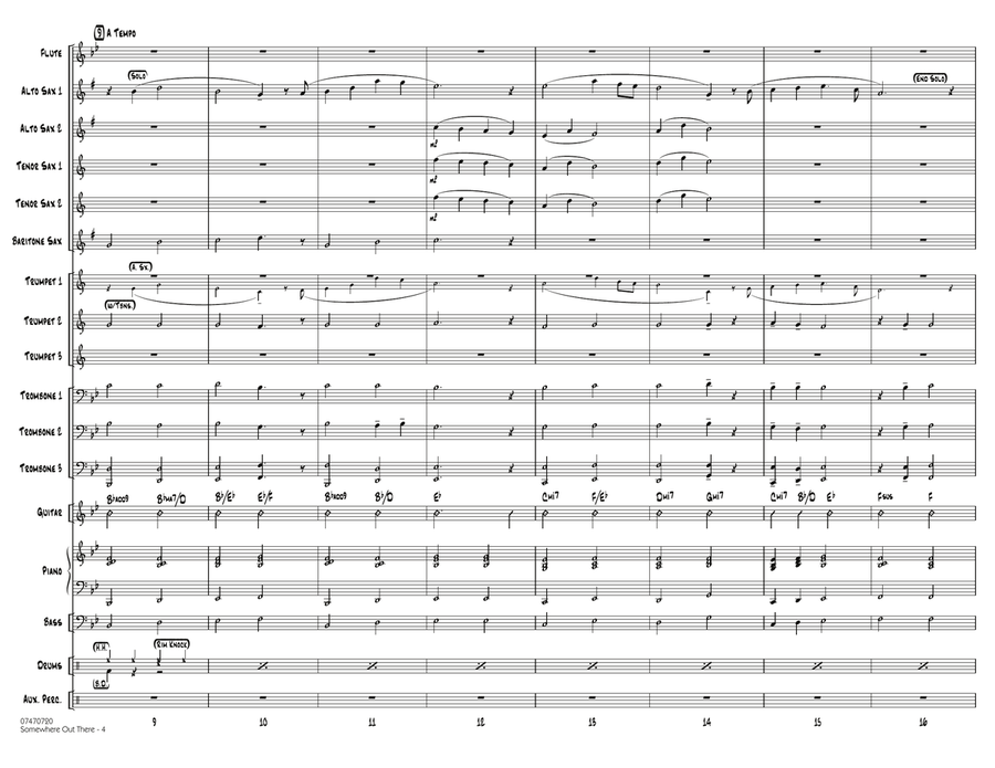 Somewhere Out There - Full Score Jazz Ensemble scores gallery preview page 3