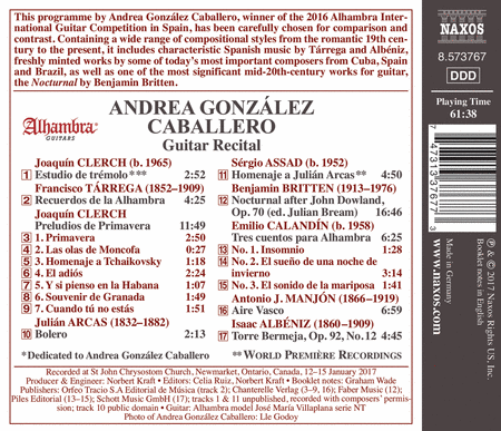 Andrea Gonzalez Caballero Guitar Recital