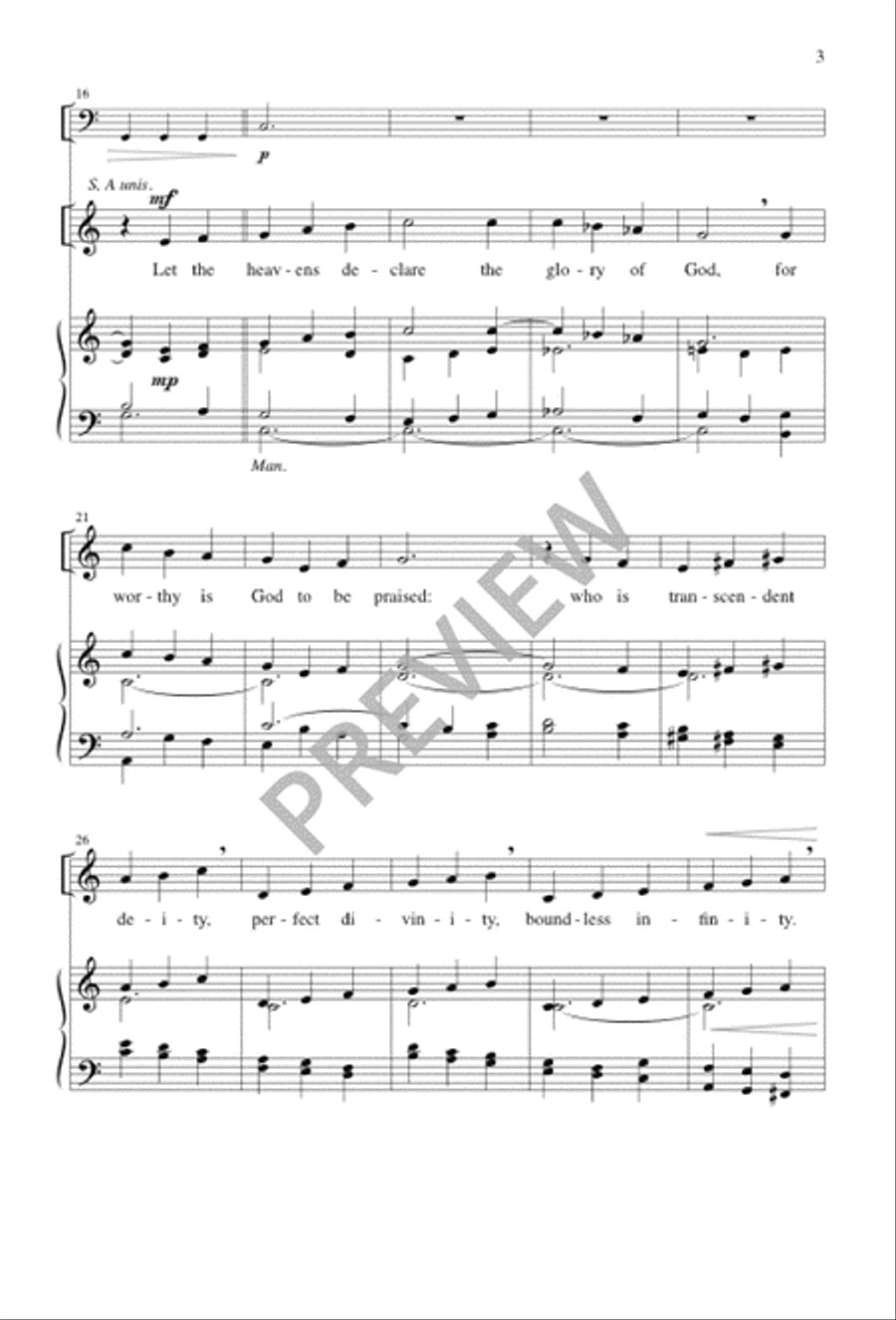 Worthy Is God to Be Praised 4-Part scores gallery preview page 3