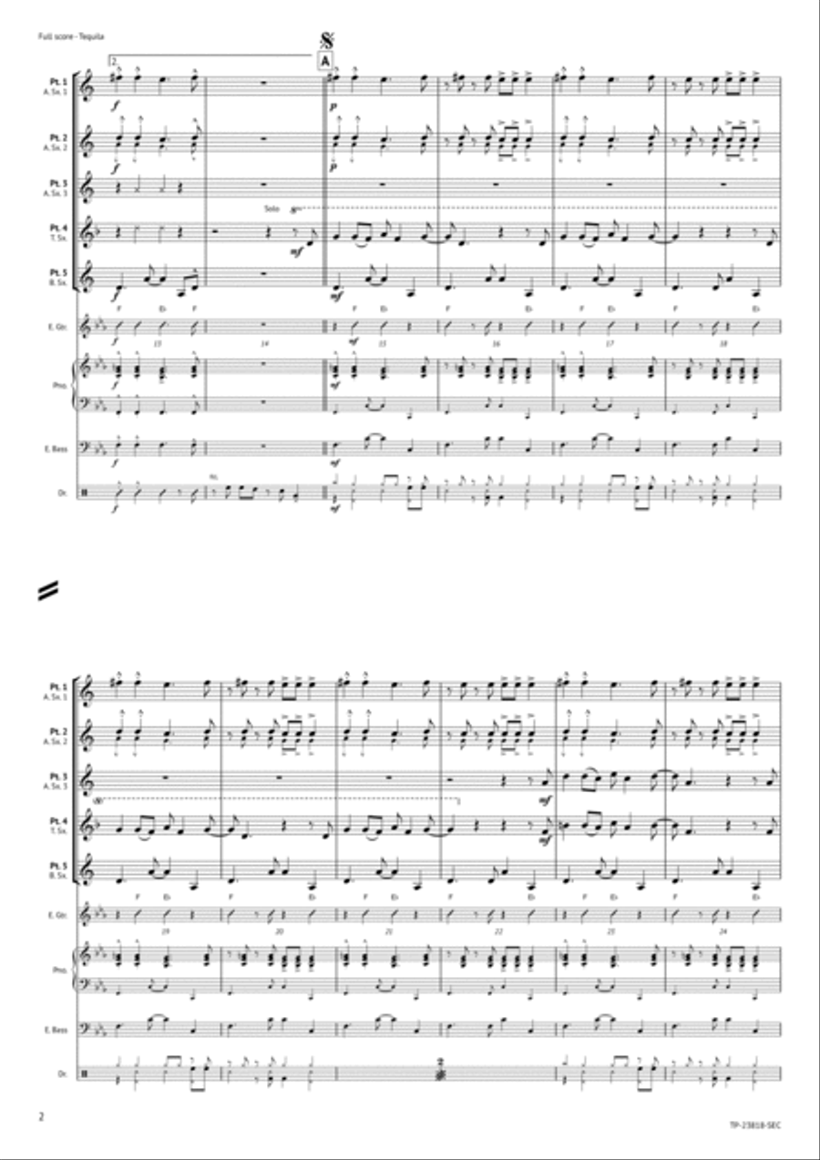 Tequila Woodwind Ensemble scores gallery preview page 3