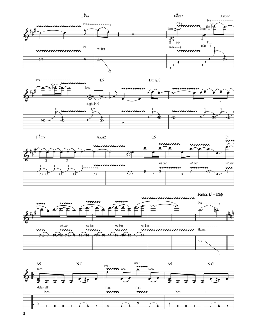 Cemetery Gates Acoustic Guitar scores gallery preview page 4