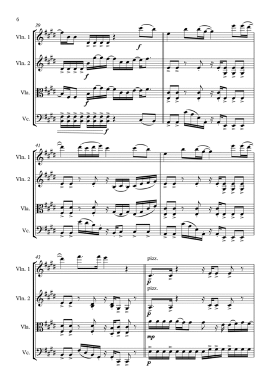 Scared To Be Lonely String Quartet scores gallery preview page 6