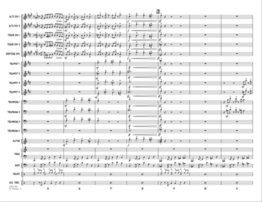 St. Thomas - Conductor Score (Full Score) Jazz Ensemble scores gallery preview page 4