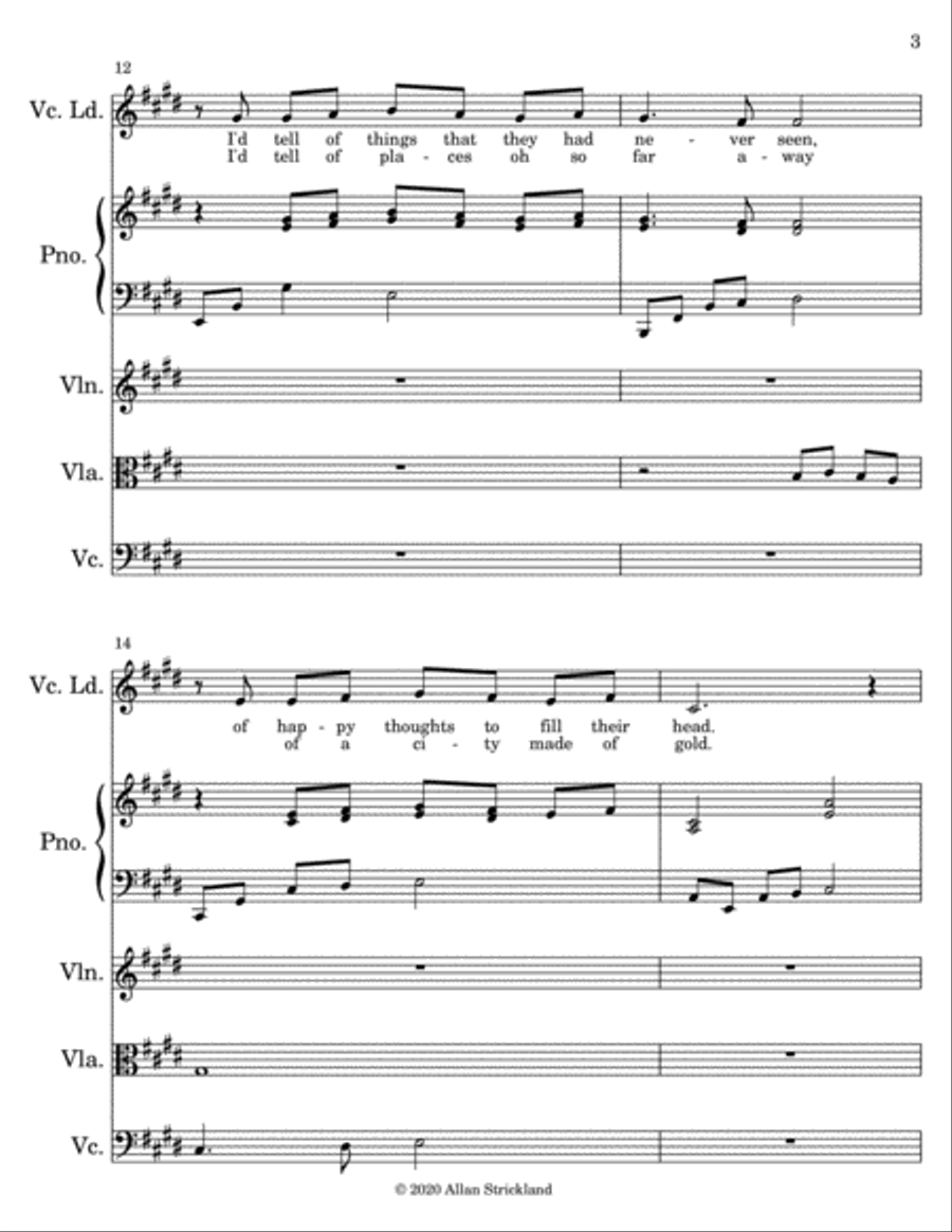 Lullaby of Hope Strings Small Ensemble scores gallery preview page 3