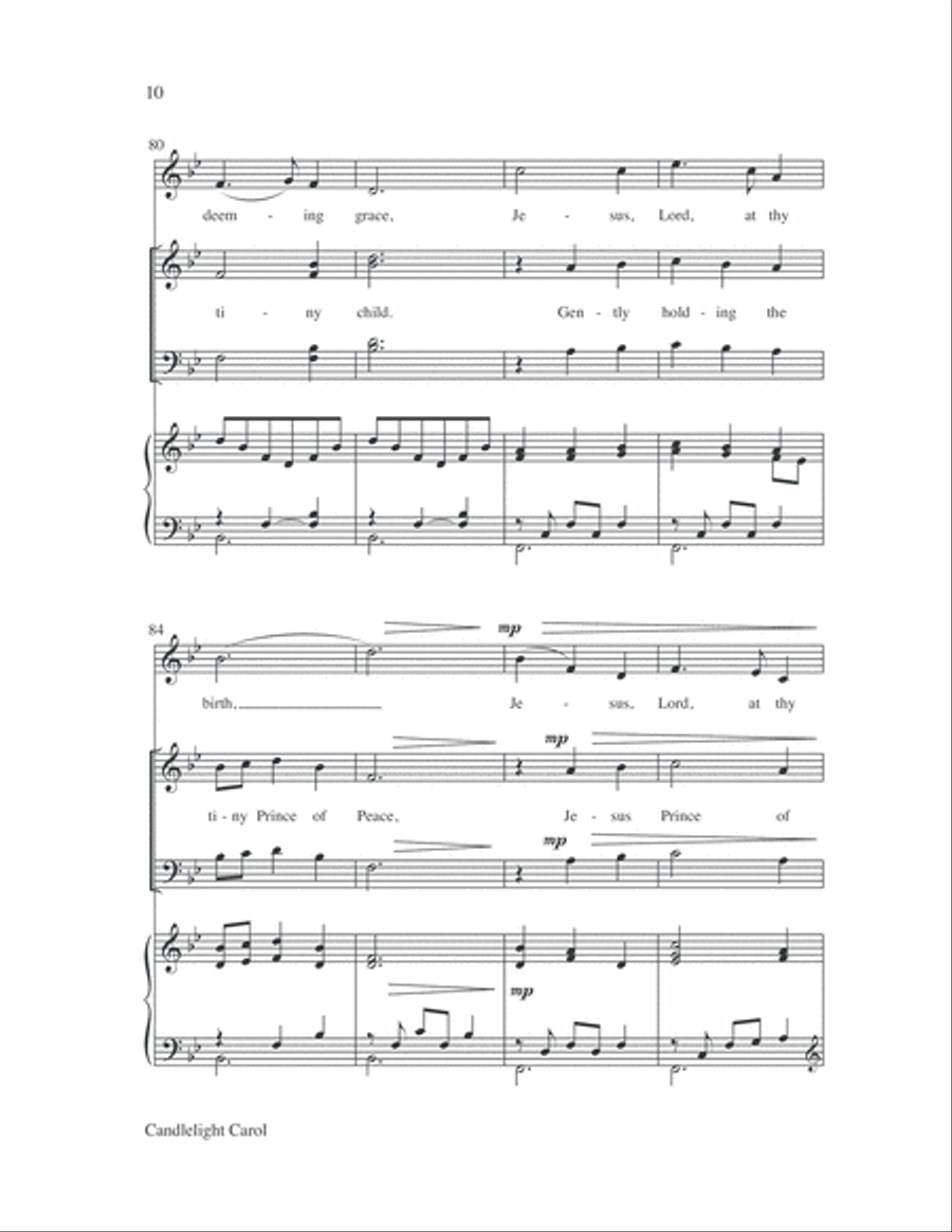 Candlelight Carol (with Silent Night) 4-Part scores gallery preview page 10