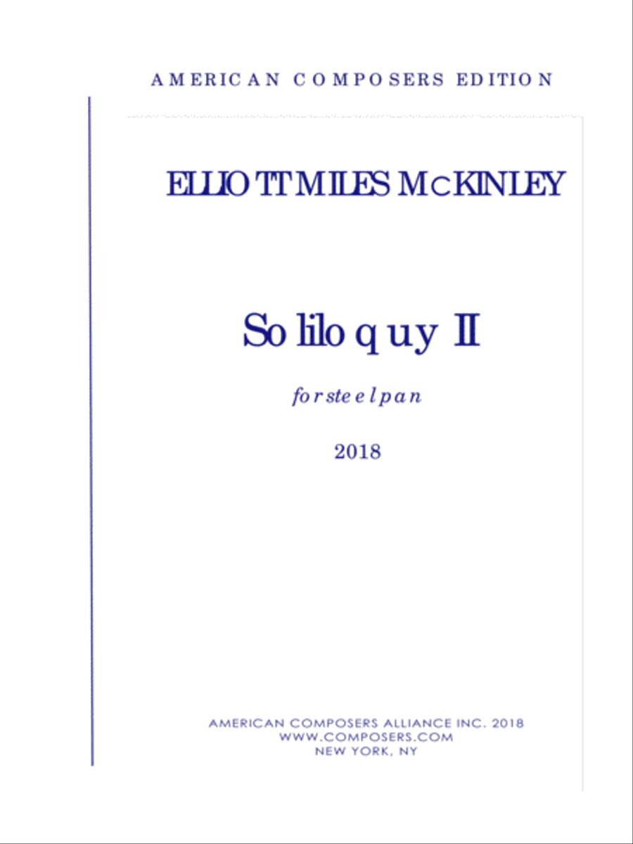 [McKinley] Soliloquy II Small Ensemble scores gallery preview page 1