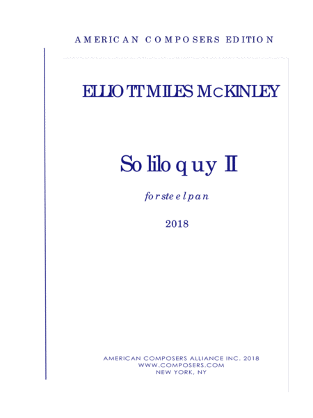 [McKinley] Soliloquy II