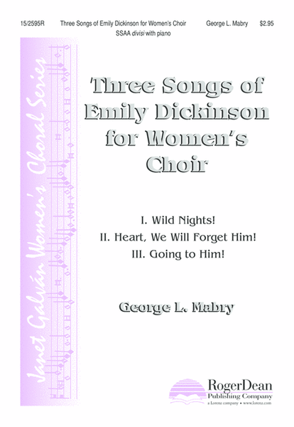 Three Songs of Emily Dickinson for Women's Choir image number null