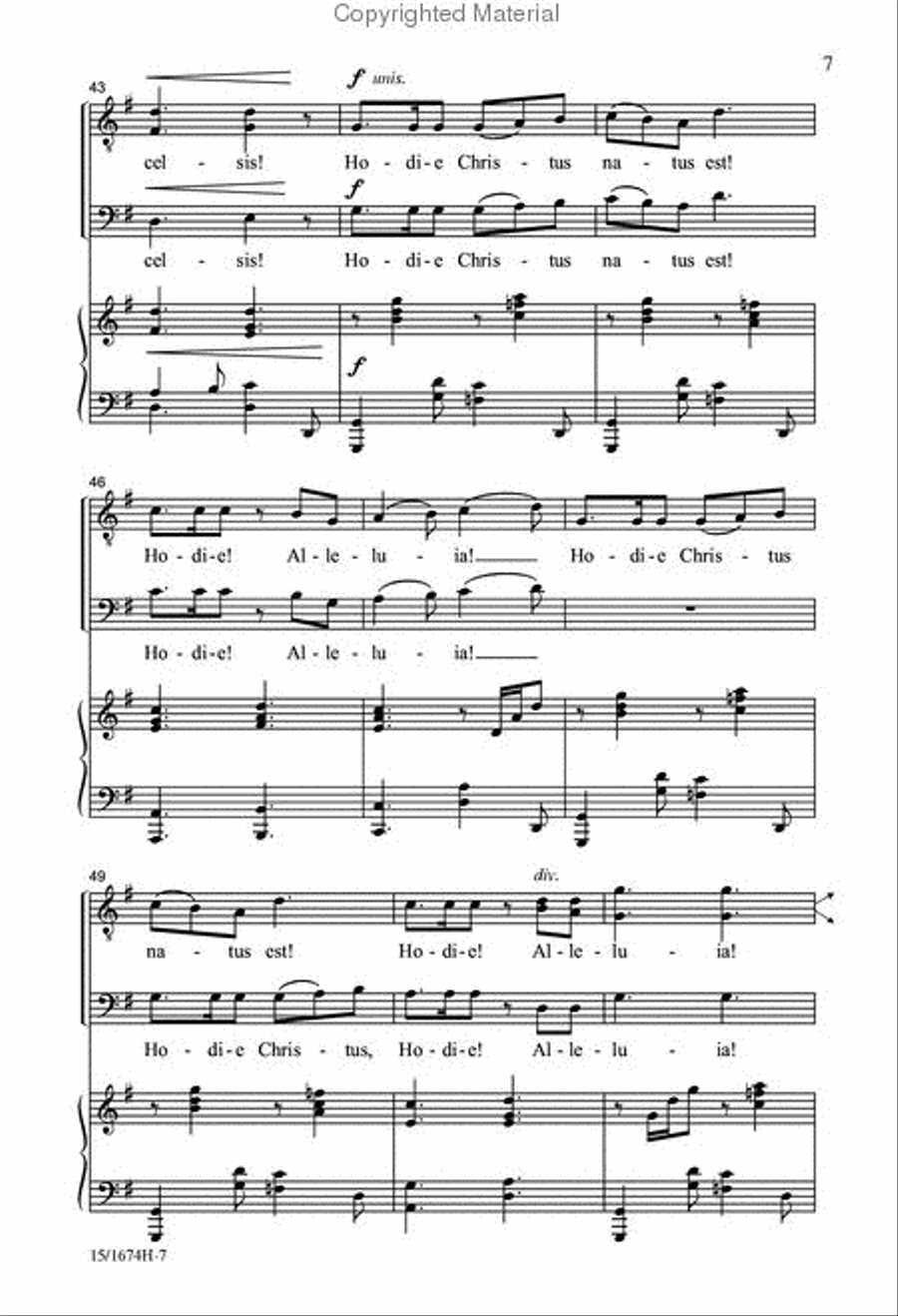 Hodie! Alleluia! TTB scores gallery preview page 7
