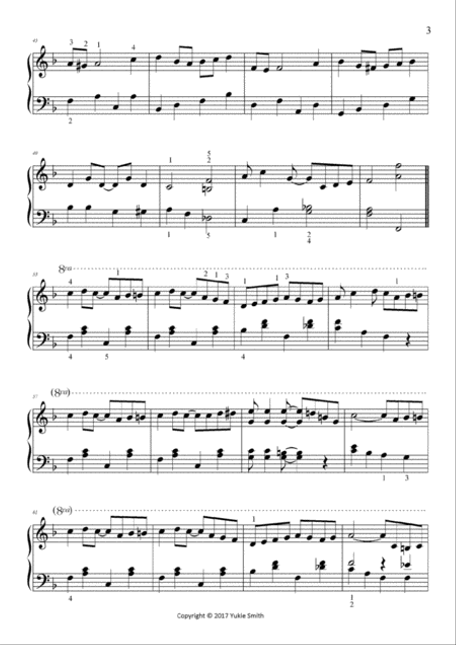The Entertainer - piano solo (abridged version) Piano Solo scores gallery preview page 3
