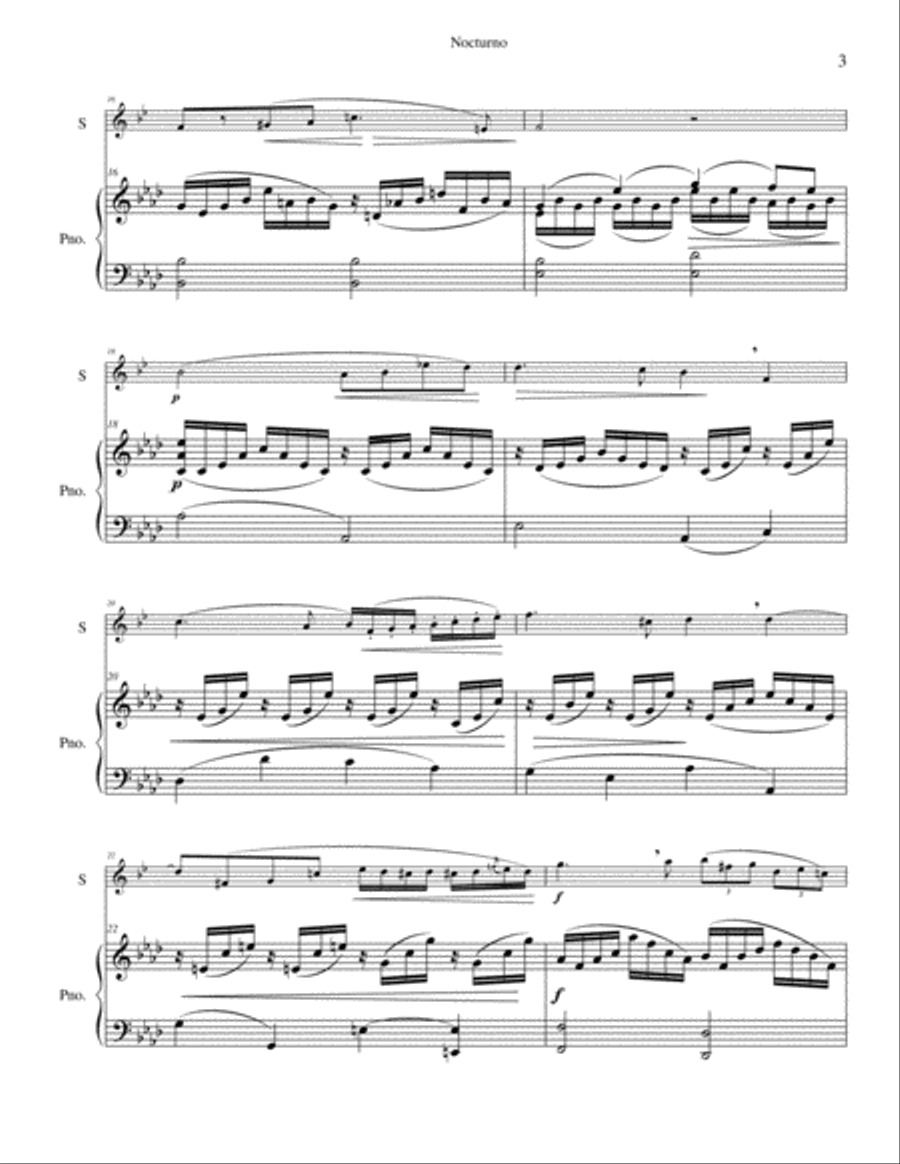 Nocturno, Op. 7 Nocturno, Op. 7 Bass Clarinet scores gallery preview page 3