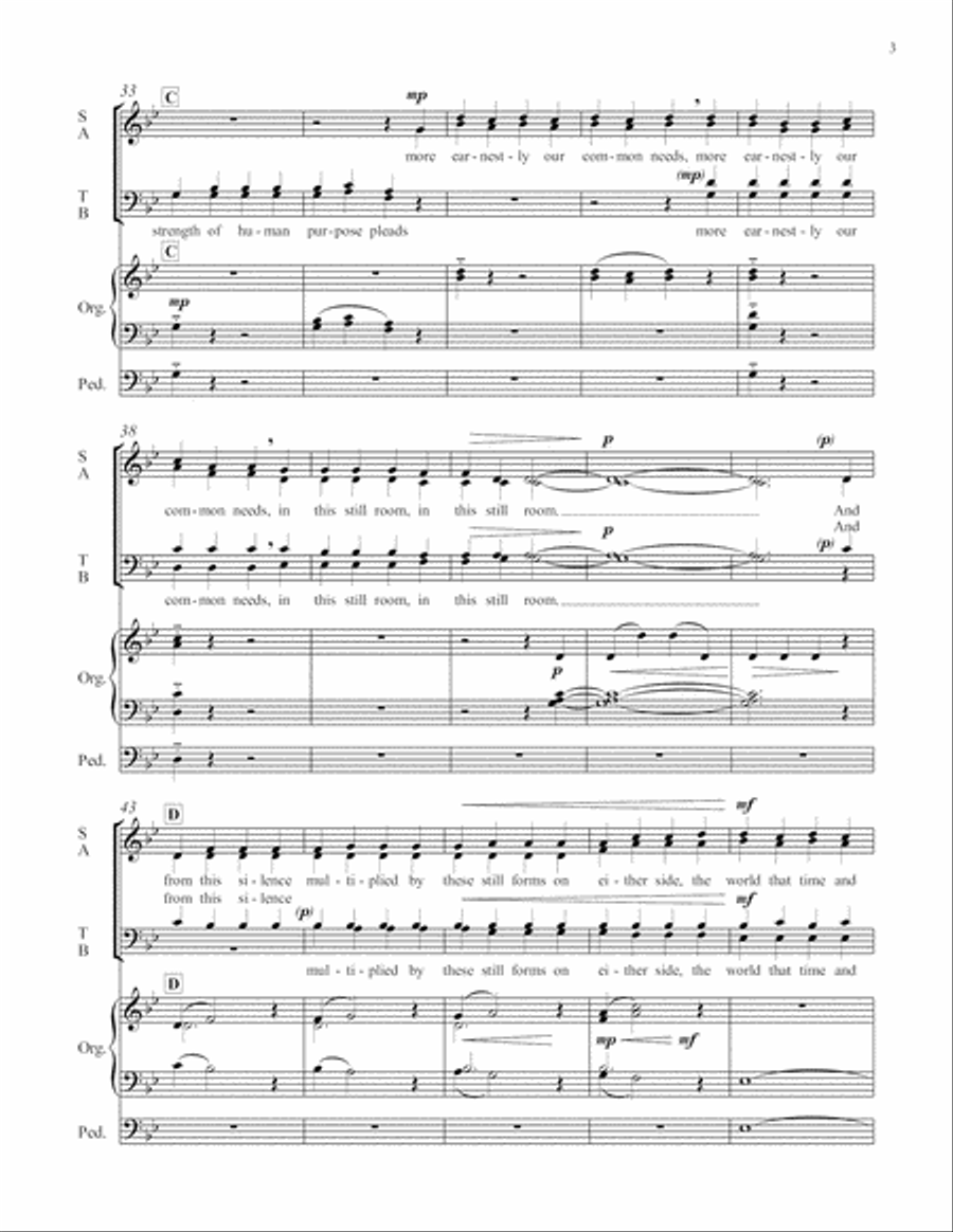 A Sacred Place: 2. In This Still Room (Downloadable Organ/Choral Score)