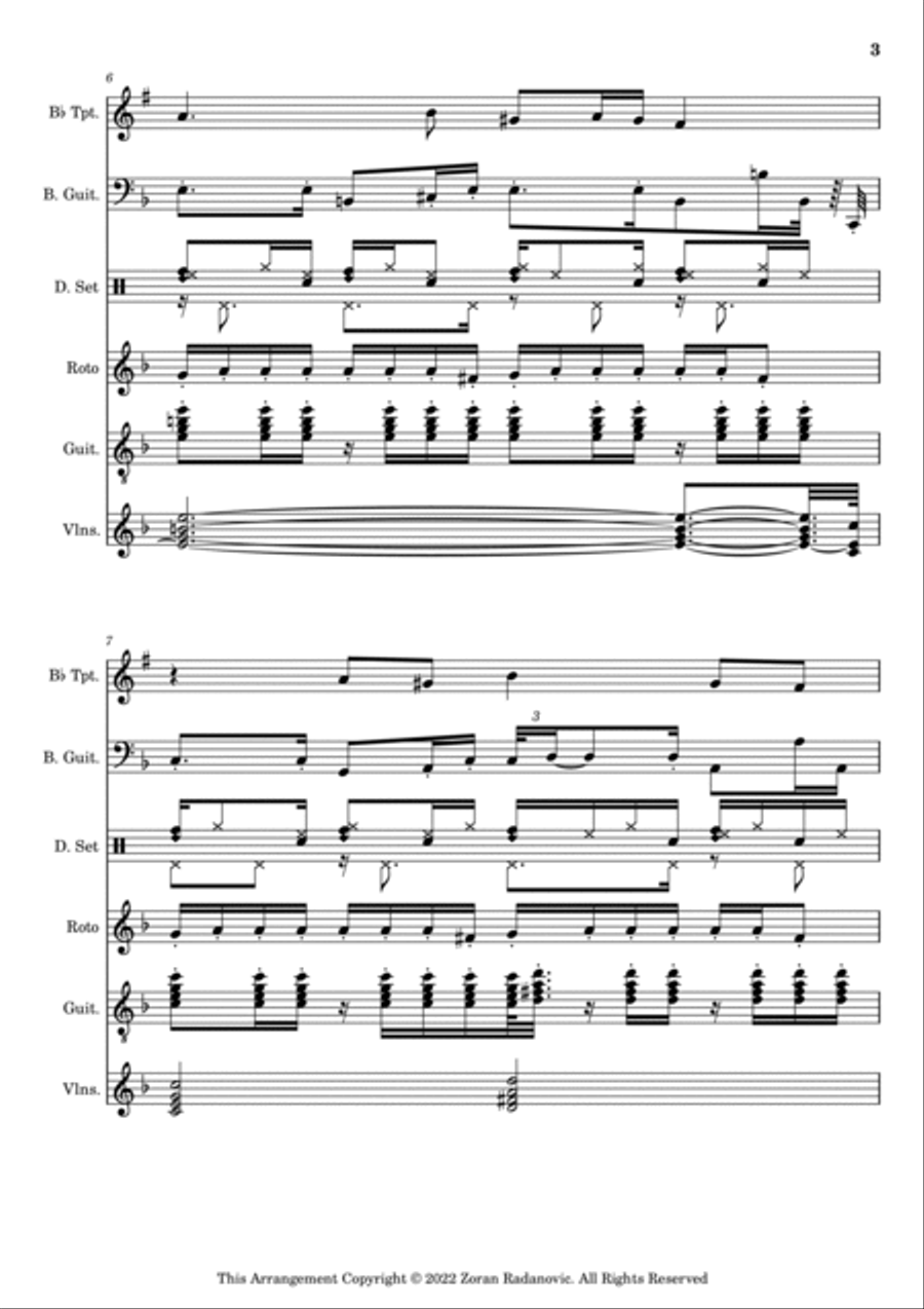 Đurđevdan - Djurdjevdan - Ederlezi - for band Violin scores gallery preview page 4
