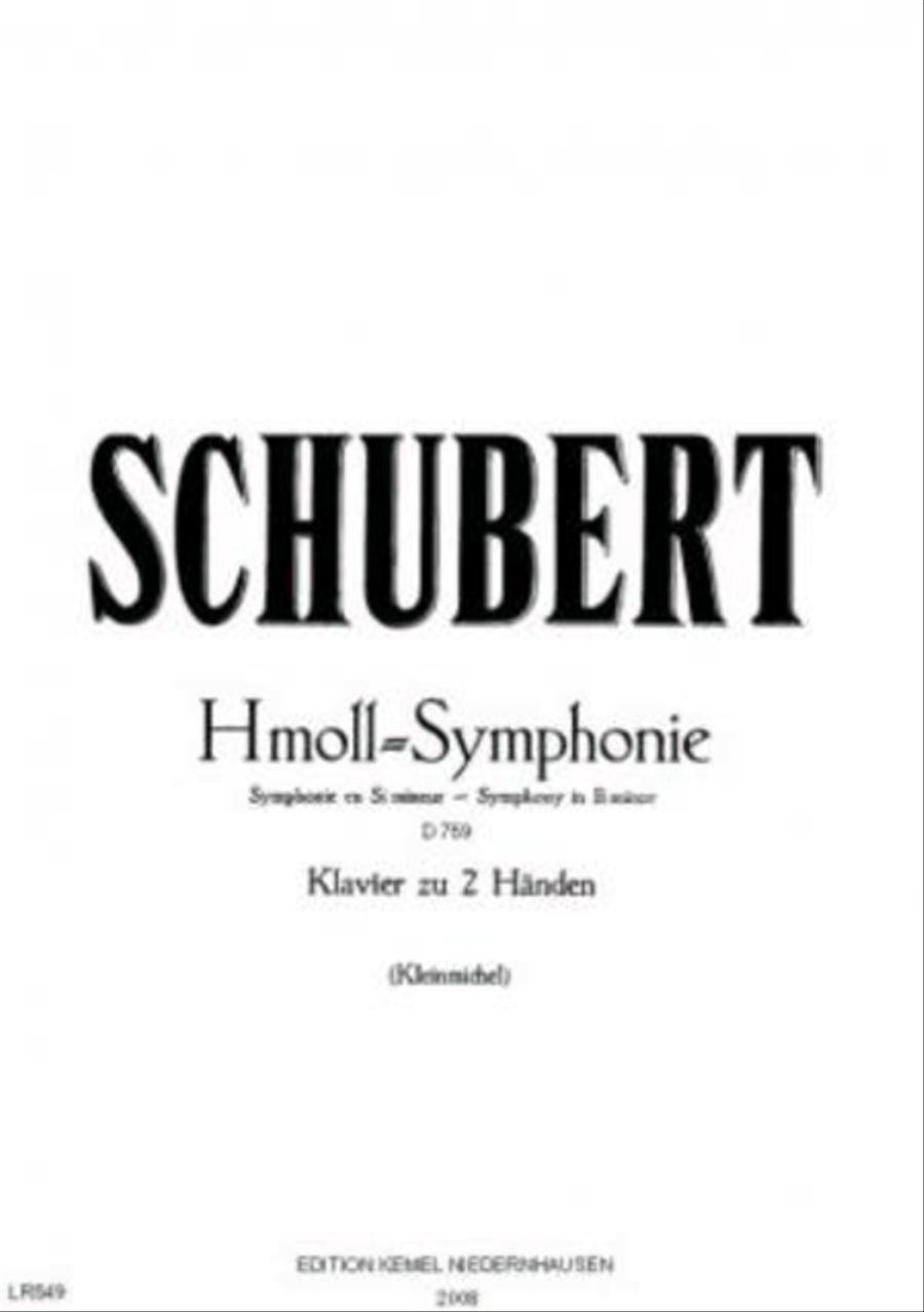 Symphonie H moll Piano Solo scores gallery preview page 1