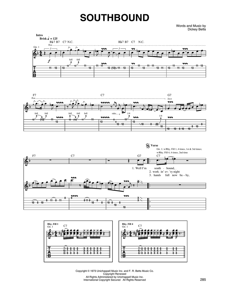 Southbound Acoustic Guitar scores gallery preview page 1