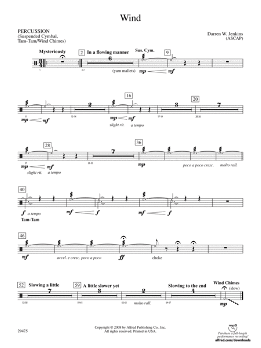 Wind: 1st Percussion Concert Band scores gallery preview page 1