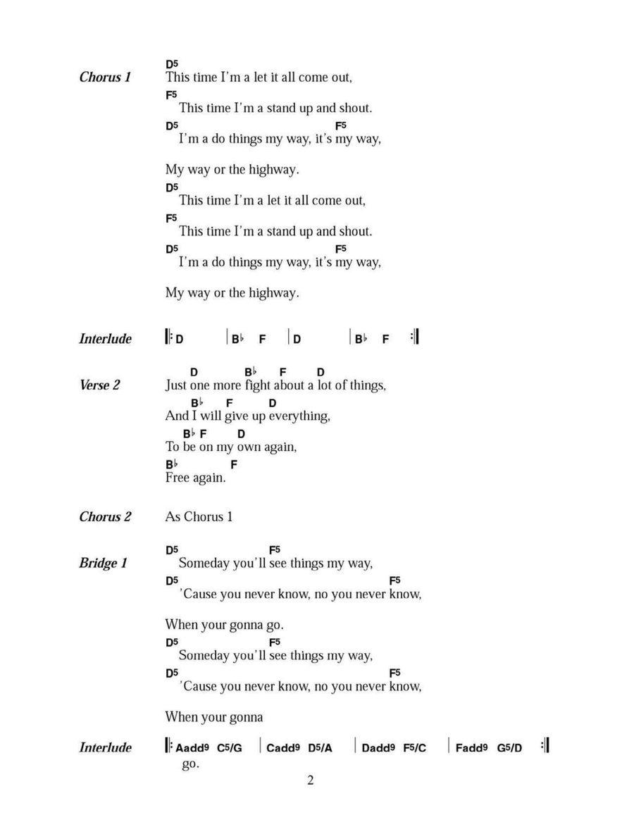 My Way Acoustic Guitar scores gallery preview page 2