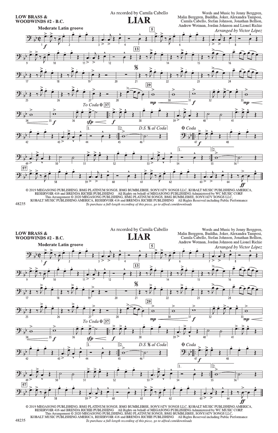 Liar: Low Brass & Woodwinds #2 - Bass Clef