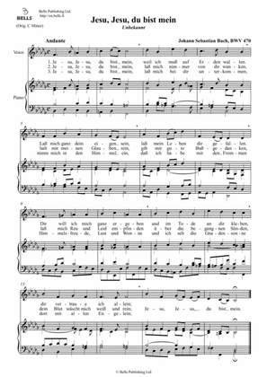 Book cover for Jesu, Jesu, du bist mein, BWV 470 (B-flat minor)